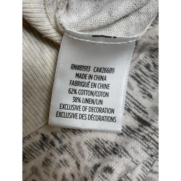 Robert Graham Sweater Mens 2XL Light Grey Taurus Classic Fit Linen Crewneck - Picture 4 of 7